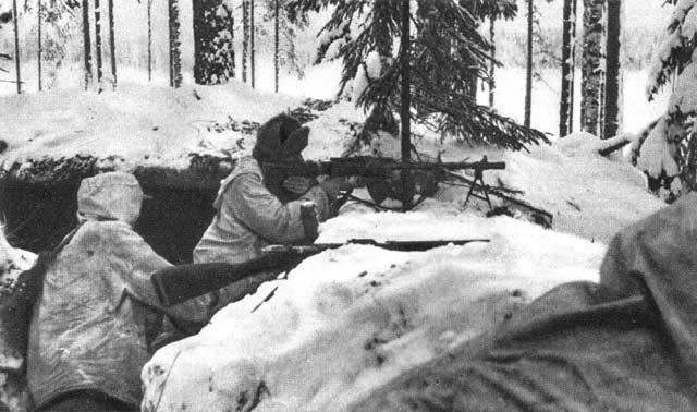 1940. Finnish soldiers in Kollaa Front