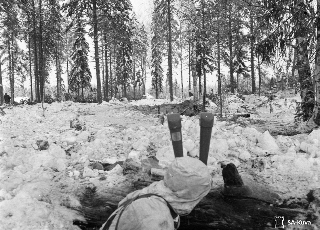 10. joulukuuta 1939. Suomalaisia sotilaita Kollaan rintamalla