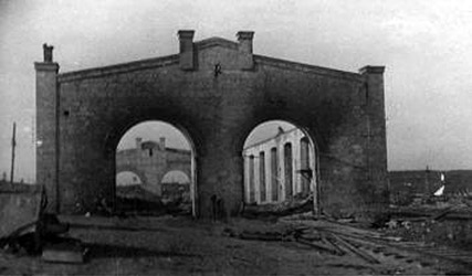 July 1944. Medvezhegorsk. Railway depot